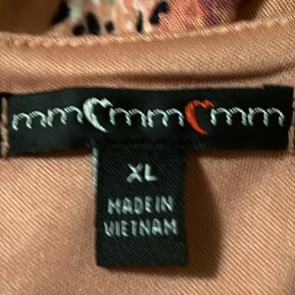 mm mm mm, Flirty Short Ruffle Sleeves, Floral, Ditsy Dress, Multi, Size XL - Picture 7 of 9